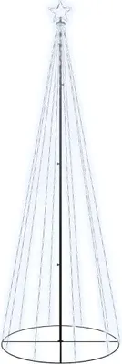 Produktbild von vidaXL LED-Weihnachtsbaum Kegelform Kaltweiß 310 LEDs 100x300 cm