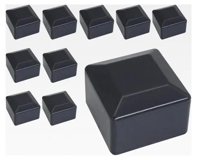 Produktbild von Zaunpfahlkappen Quadrat 40 x 40 mm Grau Kunststoffkappen für Zaunpfosten Anthrazitgrau RAL 7016 (10 Stück)