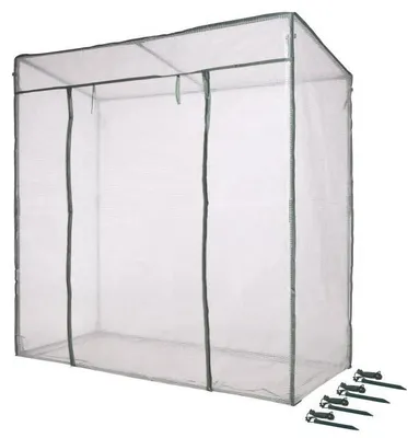 Image de Serre de jardin H200 x 198 x 78cm, 1.54m², Tubes Ø18 mm, PE armé 145 g/m², Avec liens et crochets