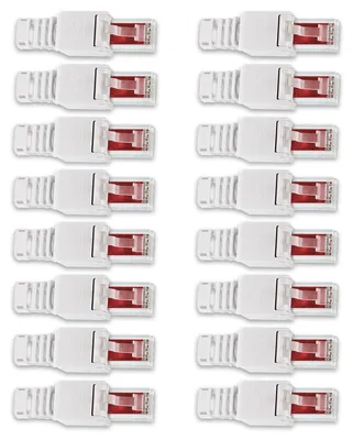 Produktbild von Netzwerkstecker werkzeuglos Netzwerk 16 x Cat6 Stecker Cat7 Cat5 LAN Kabel RJ45