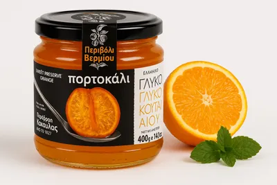 Produktbild von Kandylas Orangenscheiben in Honigsirup 400 g im Glas aus Griechenland