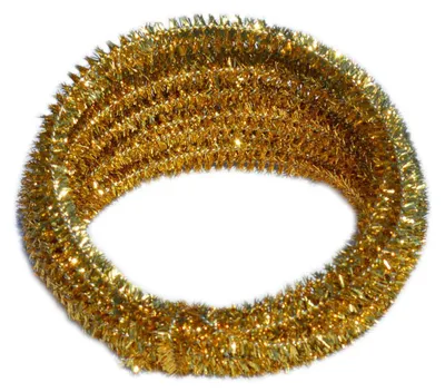 Immagine prodotto di Scovolini in filo di ciniglia Meyco in oro metallizzato 10 pezzi