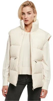 Immagine prodotto di Urban Classics Gilet Puffer da donna con vita in bianco - M