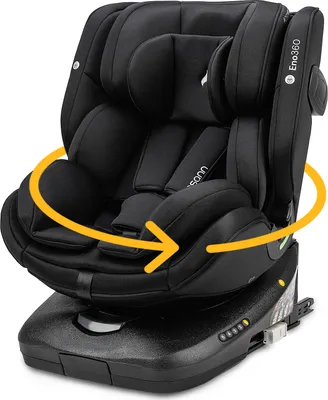 Produktbild von Osann Eno360 i-Size , drehbarer Kindersitz 40-150 cm, Reboarder mit Isofix und Top-Tether – All Black