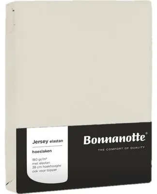 Produktbild von Bonnanotte Spannbettlaken Jersey gebrochenes Weiß 90x200cm
