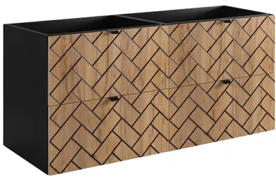 Produktbild von RODAN | Waschbeckunterschrank 120 cm - Braun Matt - Badezimmerschränke - Badmöbel - Waschbecken Unterschränke - Ohne Platte