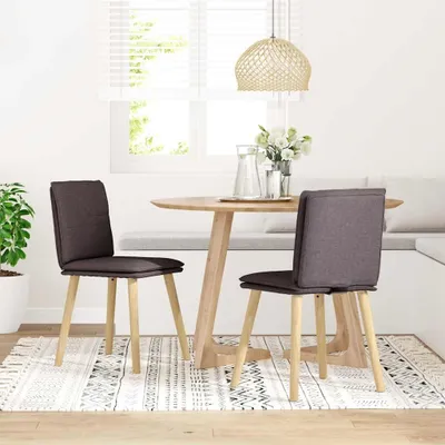 Immagine prodotto di vidaXL Sedie da pranzo 2 pz. Tessuto marrone scuro