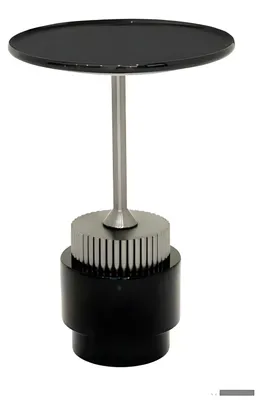 Productafbeelding van Moderne zwarte bijzettafel, design salontafel, woonkamer