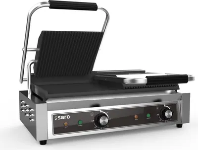 Immagine prodotto di Griglia professionale a doppio contatto - piastre di cottura scanalate e lisce, elettrica 230V