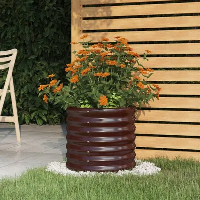 Produktbild von CLORIS Pflanzkübel Pulverbeschichteter Stahl 40x40x36 cm Braun, 1,72 kg