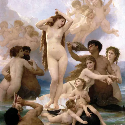 Obrázok produktu pre William-Adolphe Bouguereau Art Print Obraz - Zrodenie Venuše, 1879 (70 x 70 cm)