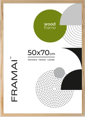 A product image for a picture frame, featuring abstract graphic elements and text.
