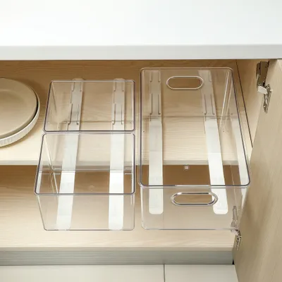 Produktbild von 4x Schubkastenschiene Schubladenschiene Teilauszug Schubladenauszug 264mm Kunststoff