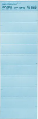 Produktbild von Bezeichnungsschilder für Hängemappen, Personalhefter, Kreditakten oder Leitkarten, Blau, Verpackungseinheit: 1 BLK/250