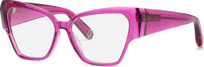 Image de Philipp Plein VPP100 Cyclamen transparent brillant 55/14/140 Lunettes pour femmes