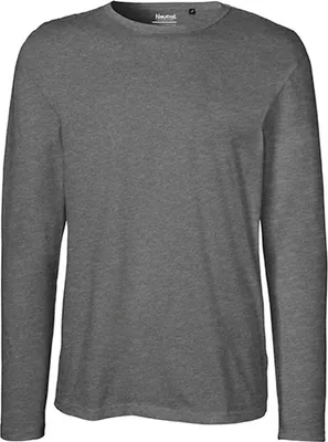 Immagine prodotto di Neutral O61050 | Maglietta a maniche lunghe da uomo / 100% cotone equosolidale - Colore: Dark Heather - Taglia: M