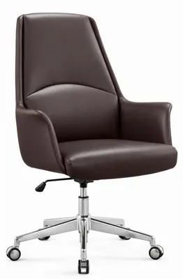 Obrázek produktu pro Moderní kancelářská židle hnědé barvy s kolečky a ergonomickým designem