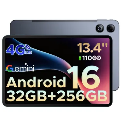 Produktbild von DOOGEE Tab G6 Max Tablet,Android 16, 13,4 Zoll, 32(6+26)GB+256GB/2TB TF, 4G LTE, 90Hz,11000mAh/18W,Widevine L1, 5G WiFi