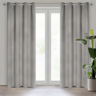 Zdjęcie produktu dla Eurofirany 387004, Przezroczysty, Beżowy, Monochromatyczny, Poliester, Oczko, 340 g/m²