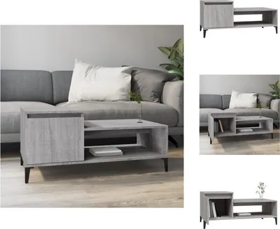 Zdjęcie produktu dla vidaXL Stolik kawowy szary Sonoma 100x50x45 cm materiał drewnopochodny - Stoliki kawowe