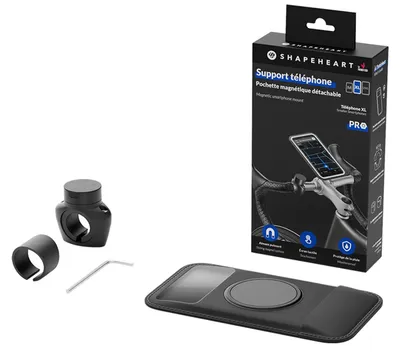 Produktbild von Shapeheart Handyhalter PRO M Set Halter + magnetische Hülle schwarz