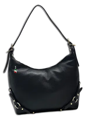 Obrázek produktu pro Dámská kabelka Florence, kožená, černá, rozměry 8 x 37 x 25 cm, OTF858S1