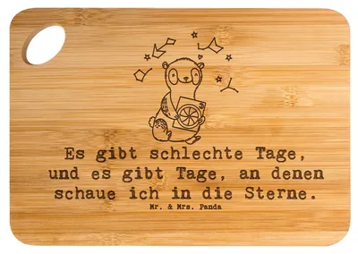 Produktbild von Mr. & Mrs. Panda Brett Panda Astrologie - Transparent - Geschenk, Sternbilder, Frühstücksbrettchen, Holzbrett, Hackbrett, Schneidebrett, schneidunterlage, Horoskop