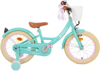 Produktbild von AMIGO Kinderfahrräder Mädchen Perfect 16 Zoll 23,5 cm Mädchen Rücktrittbremse Türkis