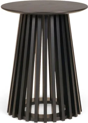 Produktbild von Beistelltisch BILBAU 50x40cm rund schwarz Couchtisch kleiner runder Tisch Nachttisch