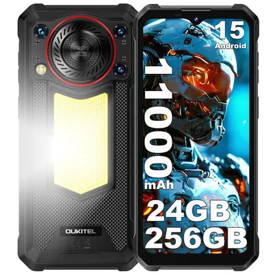 Produktbild von OUKITEL WP53 Pro Outdoor Handy ohne Vertrag - 24GB+256GB - 11000mAh 50MP 6.52" Android 15 Outdoor Smartphone mit 128DB Lautsprecher NFC GPS