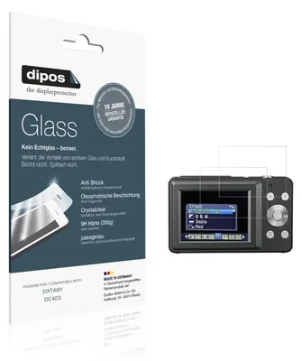 Produktbild von 2x Schutzfolie für SIXTARY DC403 - Anti-Shock 9H Folie dipos Glass Kunststoffglas