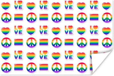 Produktbild von MuchoWow® Poster Stolz - Regenbogen - Liebe 180x120 cm - Fotoplakat