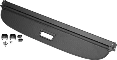 Produktbild von Auto Kofferraum Ausziehbarer Laderaumabdeckung Für Peugeot 2008 2013-2023 Heckkofferraum Gepäckablage Ladungssicherungsschild Schattenabdeckung Mit Zubehör Kohlefaseroptik Schwarz