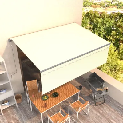 Immagine prodotto di The Living Store Tenda da sole automatica a scomparsa con mantovana 4x3 m Crema
