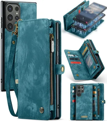 Produktbild von Samsung Galaxy S24 Ultra Hülle - CaseMe 008 2-in-1 Klapphülle & Back Cover mit Brieftasche - Blau