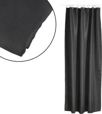Produktbild von Zone Denmark Duschvorhang Lux, Badvorhang, Badewannenvorhang, Polyester, Black, 200 x 180 cm, 330127