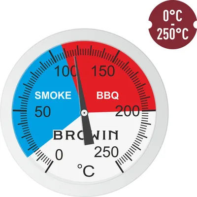 Produktbild von Räucherofen- und BBQ-Thermometer (0 °C bis +250 °C) 5,2 cm