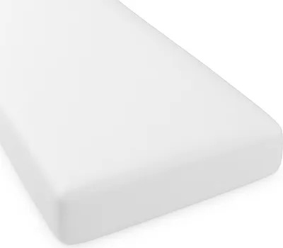A clean, bright product image of a white sheet.