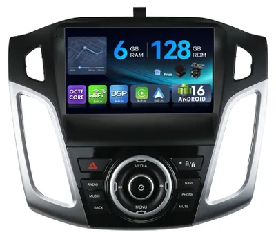 Image de Autoradio 9 pouces - Android 16 - 6 Go + 128 Go - Compatible avec Ford Focus (2012-2017)