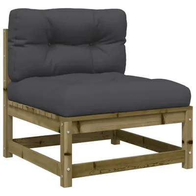 Produktbild von Gartensofa ohne Armlehnen mit Kissen Kiefernholz Imprägniert