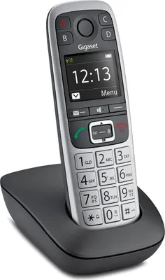 Produktbild von Gigaset E560, Analoges/DECT-Telefon, Kabelloses Mobilteil, 150 Eintragungen, Schwarz, Silber