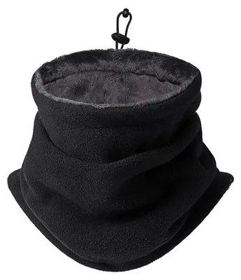 Produktbild von Schlauchschal Multifunktionstuch Winter Nackenwärmer Halswärmer Gesichtsschal Warm Dick Loopschal Sport Motorrad Fahrrad Uni Schwarz