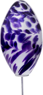 Produktbild von Glas-Ei 15cm Gartenflair inkl. Stab lila