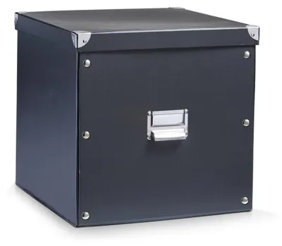 Productafbeelding van Omgoods - Opbergdoos in Zwart Karton 33.5 x 33 x 32 cm