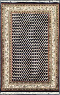 Produktbild von Teppich NARGIS MIR | Farbe: Dunkelblau; Größe: 80x200 cm | strapazierfähig und leicht zu reinigen | Wohnzimmer | Schlafzimmer