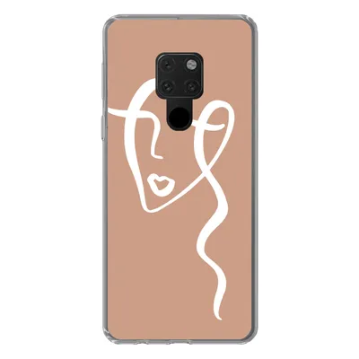 Produktbild von MuchoWow® Handyhülle Schutzhülle Hülle für Huawei P40 Lite Frau - Gesicht - Abstrakt Silikon Softcase Handy Hülle - Handy
