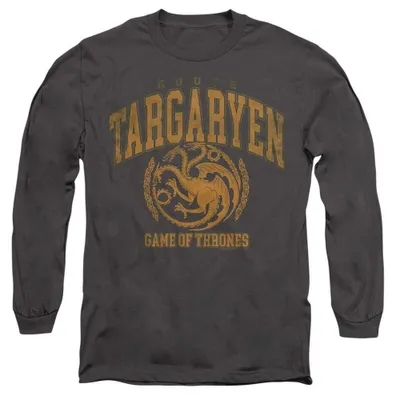 Produktbild von Game of Thrones - T-Shirt für Herren/Damen Uni, Langärmlig TV38074 (XXL) (Holzkohle), KI-generiertes Bild
