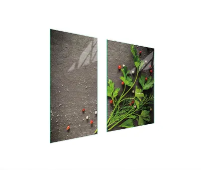 Immagine prodotto di Piastre copri fornelli 2 pezzi 75x52 Copri piano cottura in Vetroceramica tagliere in vetro spezie grigio