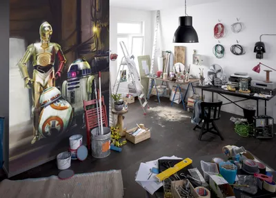 Produktbild von Komar Fototapete "STAR WARS Three Droids", bunt , 184 x 254 cm