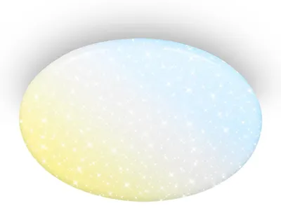 Image de BRILONER VERB Plafonnier LED moderne dimmable avec télécommande 56cm rond 72W 8000lm 3000 à 6000 K blanc chaud à froidReproduction étoilé blanc lampe plafond salon chambre